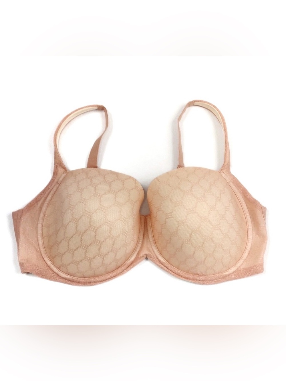 Soma Bra Stunning Support Geo Lace Full Coverage Underwire Back Close Lined 34G